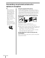 Preview for 20 page of Sony ICF-SW1000T Operating Instructions Manual