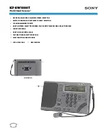 Sony ICF-SW1000T Specifications preview