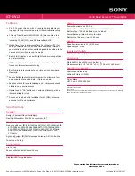 Preview for 2 page of Sony ICF-SW12 Specification Sheet