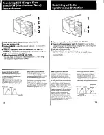 Preview for 12 page of Sony ICF-SW7600G Operating Instructions Manual