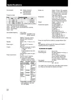 Preview for 32 page of Sony ICF-SW77 Operating Instructions Manual