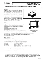 Sony ICX418AKL Product Manual preview