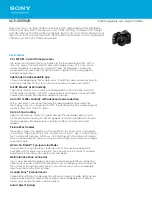 Preview for 1 page of Sony ILCE-3000K/B Features Manual