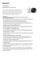 Preview for 1 page of Sony ILCE-5000L/W Brochure & Specs