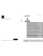 Sony ILCE-6000 Instruction Manual предпросмотр