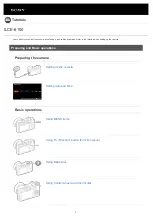 Sony ILCE-6100 Tutorials Manual предпросмотр