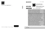 Предварительный просмотр 1 страницы Sony ILCE-6300 Instruction Manual