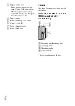 Предварительный просмотр 12 страницы Sony ILCE-6300 Instruction Manual