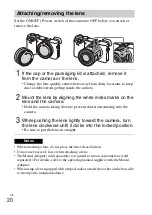 Предварительный просмотр 20 страницы Sony ILCE-6300 Instruction Manual