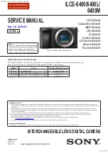 Предварительный просмотр 1 страницы Sony ILCE-6400 Service Manual