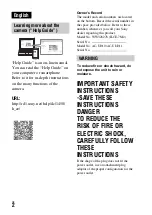 Preview for 2 page of Sony ILCE-7M2 Instruction Manual