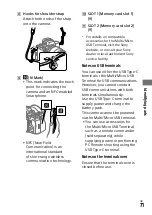 Предварительный просмотр 71 страницы Sony ILCE-7SM3 Instruction Manual