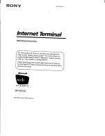 Preview for 1 page of Sony INT-W150 Operating Instructions Manual