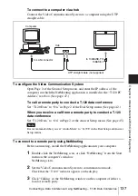 Preview for 137 page of Sony Ipela PCS-TL50 Operating Instructions Manual