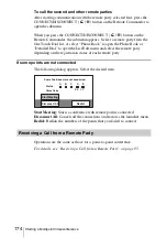 Предварительный просмотр 174 страницы Sony Ipela PCS-TL50 Operating Instructions Manual