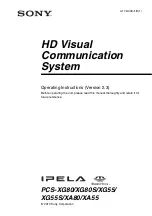 Sony IPELA PCS-XG55 Operating Instructions Manual preview