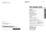 Sony IPELA PCSA-CXA55 Operating Instructions Manual preview