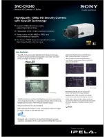 Preview for 1 page of Sony Ipela SNC-CH240 Specification