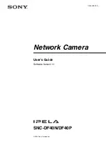 Предварительный просмотр 1 страницы Sony IPELA SNC-DF40N User Manual