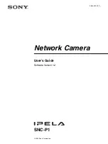 Sony Ipela SNC-P1 User Manual предпросмотр