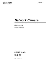 Предварительный просмотр 1 страницы Sony IPELA SNC-P5 User Manual