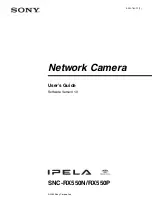 Предварительный просмотр 1 страницы Sony IPELA SNC-RX550-B User Manual