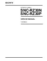 Предварительный просмотр 1 страницы Sony IPELA SNC-RZ30N Service Manual