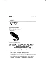 Preview for 1 page of Sony IT-B3 Operating Instructions Manual