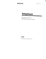 Preview for 1 page of Sony IT-B7 - Telephone Operating Instructions Manual