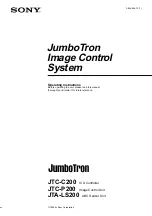 Sony JumboTron JTA-LS200 Operating Instructions Manual preview