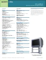 Preview for 2 page of Sony KD-34XBR970 - 34" Hdtv 16x9 Format Specifications