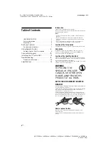 Предварительный просмотр 2 страницы Sony KD-55XD80 SERIES Reference Manual