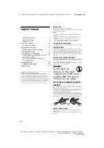 Предварительный просмотр 2 страницы Sony KD-55XE85 SERIES Reference Manual