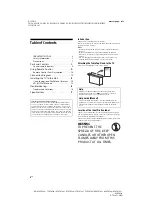 Предварительный просмотр 2 страницы Sony KD-55XF8505 Reference Manual