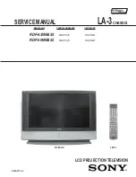 Preview for 2 page of Sony KDF-42WE655 - 42" Grand Wega™ Integrated Lcd Rear Projection Television Service Manual