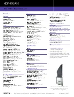 Предварительный просмотр 2 страницы Sony KDF-E42A10 Brochure