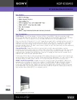 Preview for 1 page of Sony KDF-E50A10 Brochure