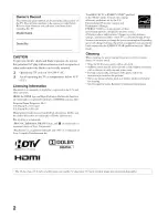 Preview for 2 page of Sony KDL-22BX300 - Bravia Bx Series Lcd Television Operating Instructions Manual