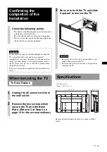 Preview for 11 page of Sony KDL-26M3000 - 26" Bravia M-series Digital Lcd Television Instructions Manual