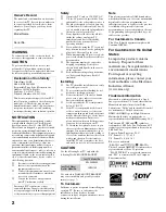 Preview for 2 page of Sony KDL-26N4000 - 26" LCD TV Operating Instructions Manual