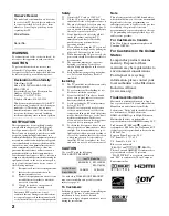 Preview for 2 page of Sony KDL-26NL140 - Bravia Nl Series Lcd Television Operating Instructions Manual