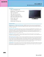 Sony KDL-26S2010 - 26" LCD TV Specifications preview