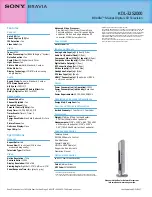 Preview for 2 page of Sony KDL-32S2000 - Bravia Lcd Hdtv Specifications