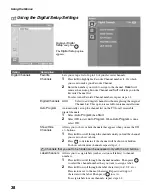 Preview for 38 page of Sony KDL-32S2010 - 32" Bravia Lcd Hdtv Operating Instructions Manual