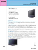 Sony KDL-32S2010 - 32" Bravia Lcd Hdtv Specifications предпросмотр