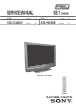 Предварительный просмотр 2 страницы Sony KDL-32U2520 Service Manual