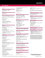 Preview for 2 page of Sony KDL-40EX400 - Bravia Ex Series Lcd Television Specifications