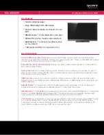 Sony KDL-40EX600 - 40" Bravia Ex600 Series Hdtv Specifications preview
