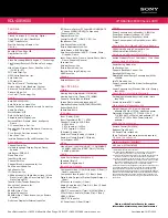 Preview for 2 page of Sony KDL-40EX600 - 40" Bravia Ex600 Series Hdtv Specifications