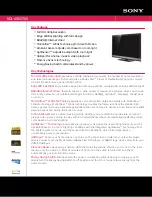 Sony KDL-40EX700 - Bravia Ex Series Lcd Television Specifications предпросмотр